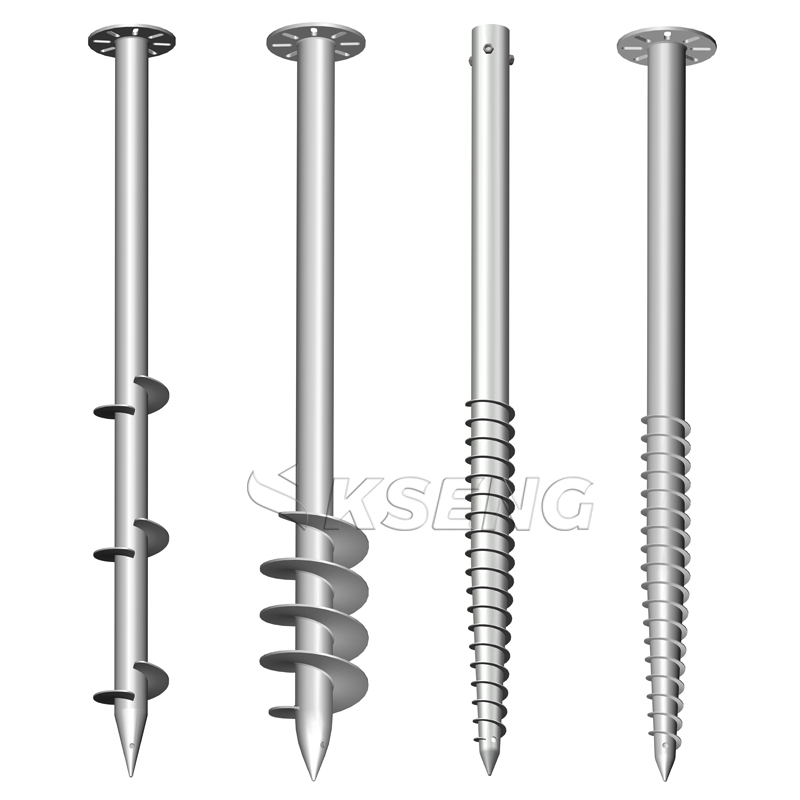 1600-2200mm Solar mounting system earth ground screw anchor